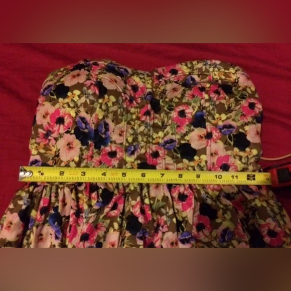 Xoxo Strapless Corsette Floral Dress, size: 5/6 - Picture 10 of 10
